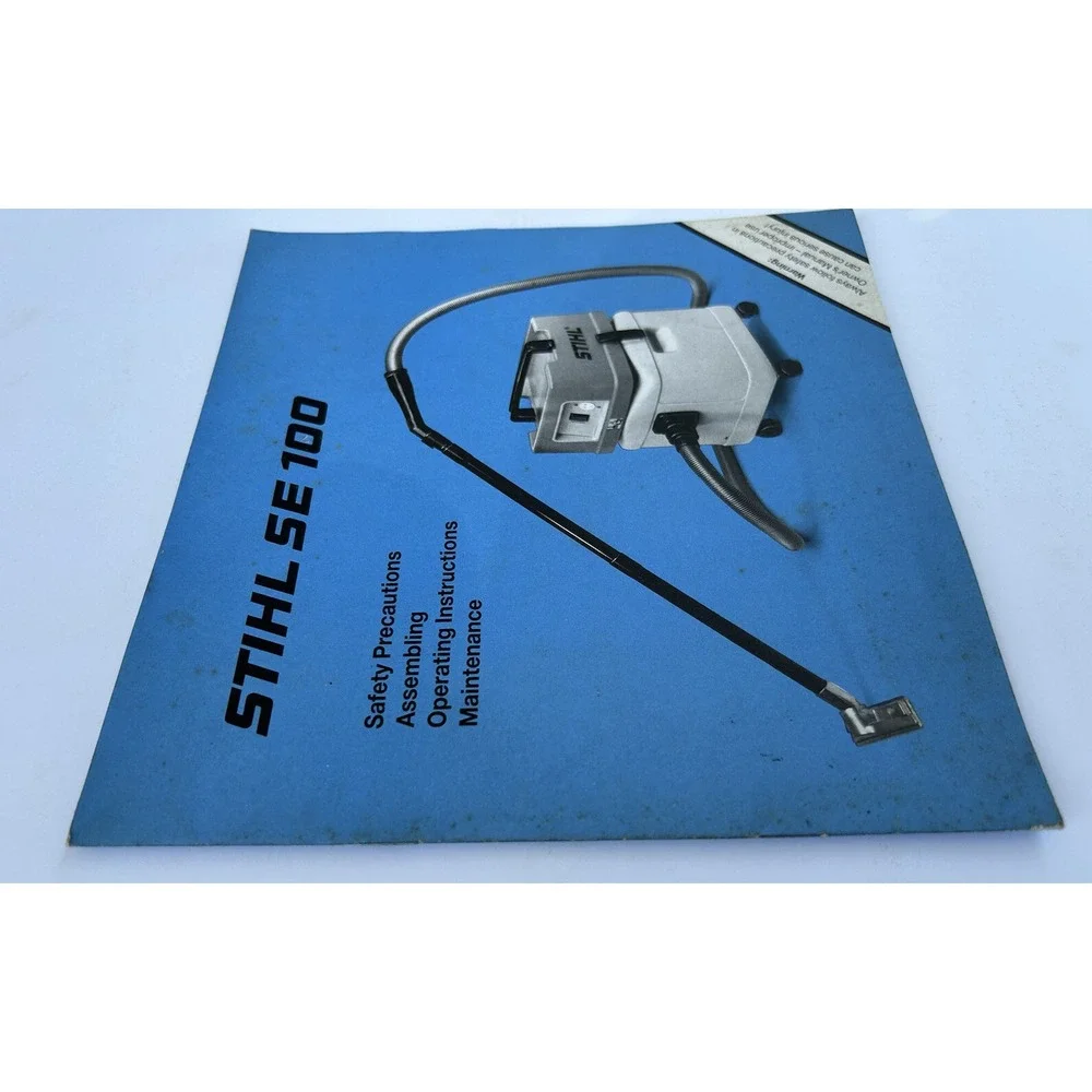 Stihl SE 100 Vacuum Cleaner Sweeper Shop Vac Instruction Owner's Operator Manual